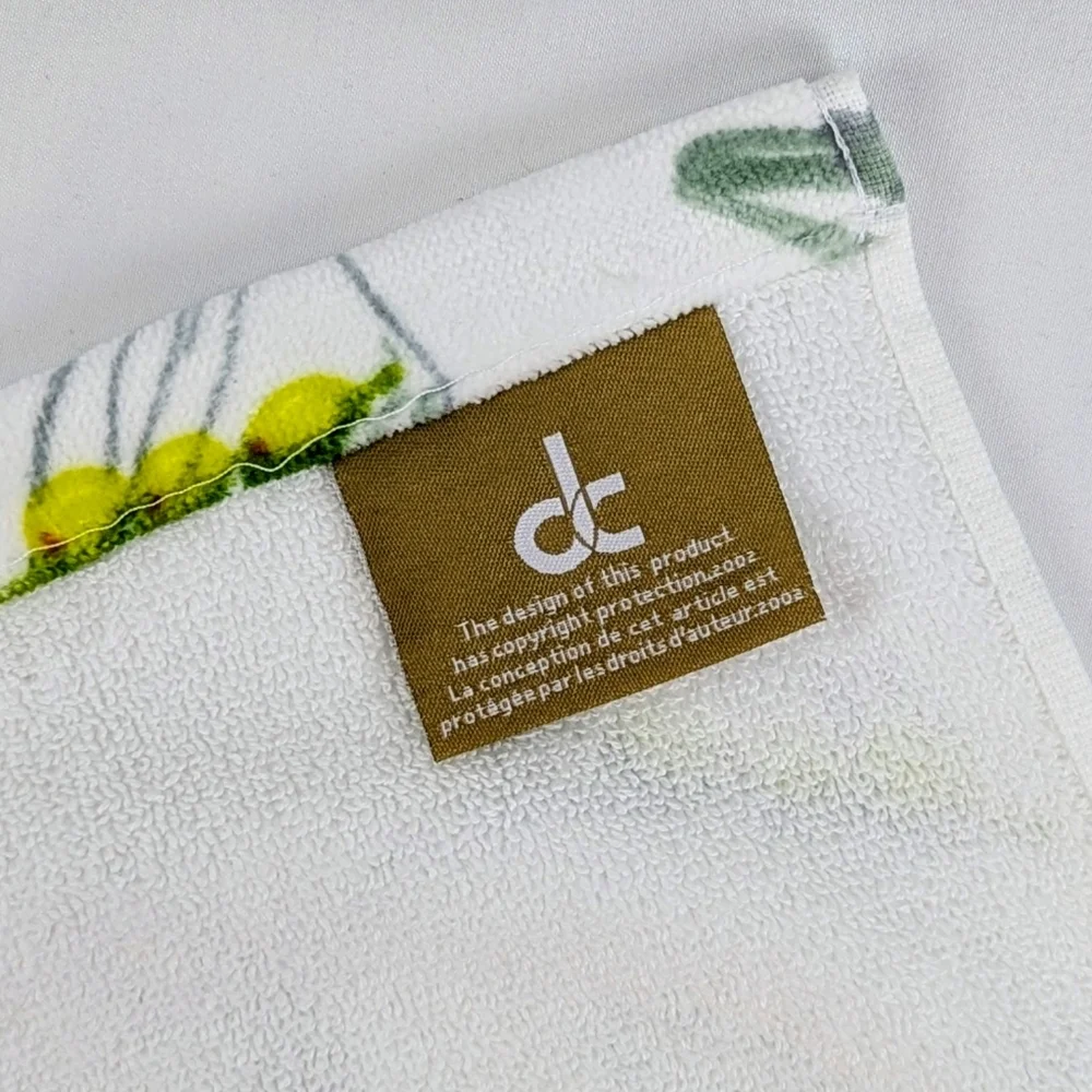 Martini Print Hand Towels Set Of Two Cotton Lyocell 16
